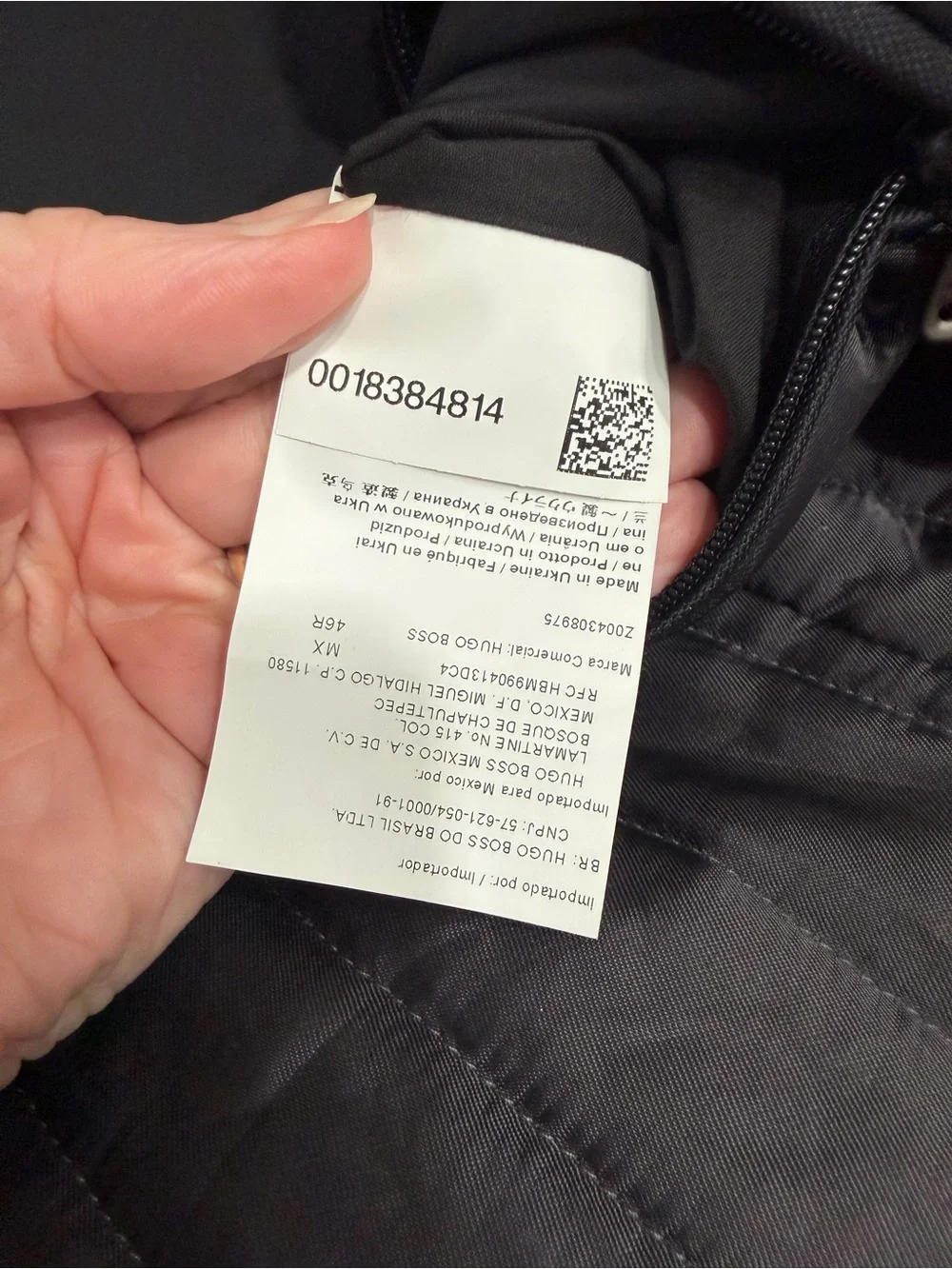 Hugo Boss Men Wool Cashmere Jacket Black Coat Size 46R Overcoat Button Front